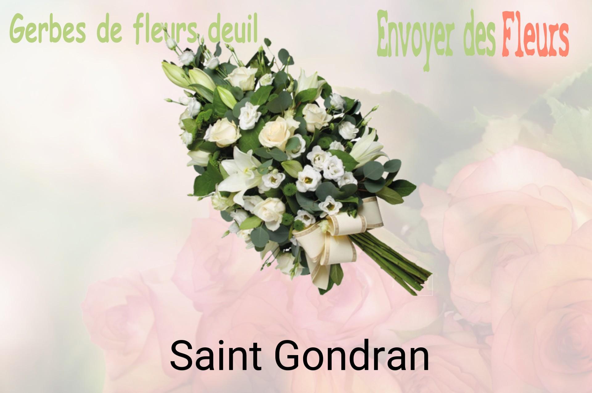 Gerbe de fleurs de deuil livrée à Saint-Gondran